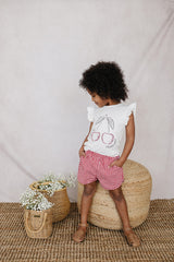 Three Little Tots Cherry Ruffle Tee, additional product photo