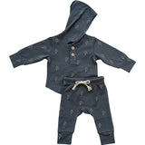 Three Little Tots Lightning Bolt Hooded Set