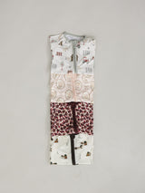 Antique Floral Ribbed Bamboo Zipper