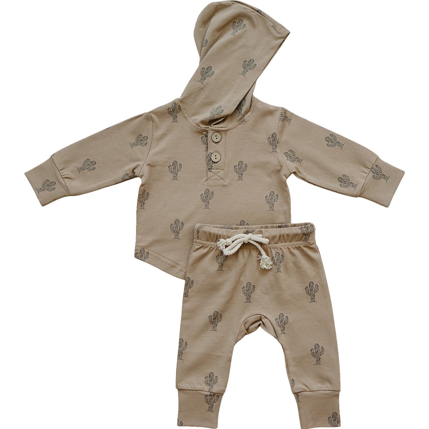 Three Little Tots Cactus Hooded Set