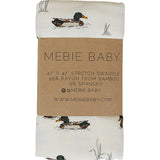 Ducks Ribbed Bamboo Stretch Swaddle
