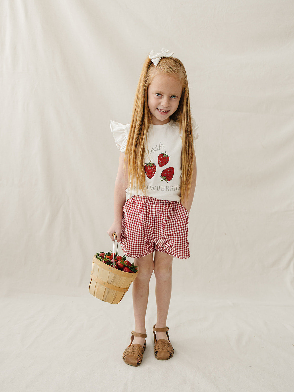 Three Little Tots Strawberry Ruffle Tee, additional product photo