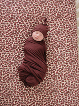 Deep Violet Ribbed Bamboo Stretch Swaddle