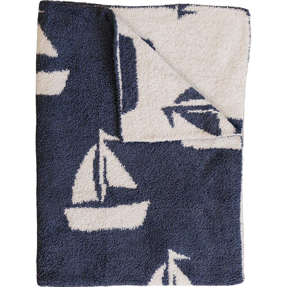 Three Little Tots Sailboat Plush Blanket