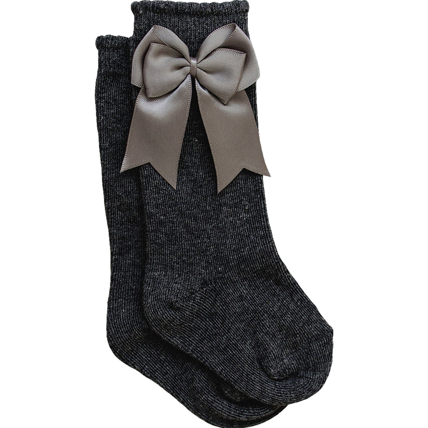 Three Little Tots Mebie High Rise Bow Socks, alternate angle