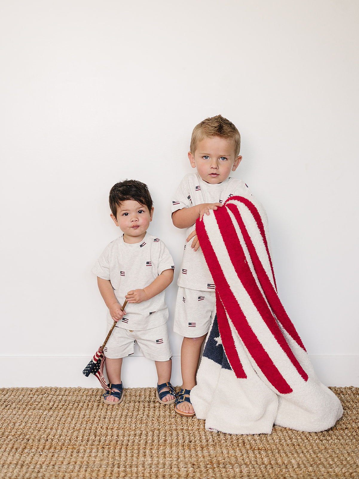 Flag Button Short Set