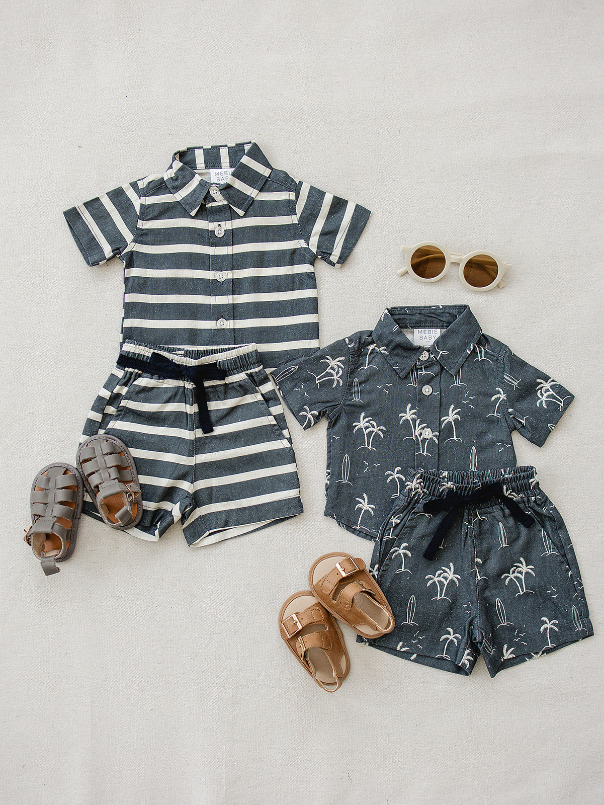 Three Little Tots Stripe Linen Button Up Shirt, supplementary photo