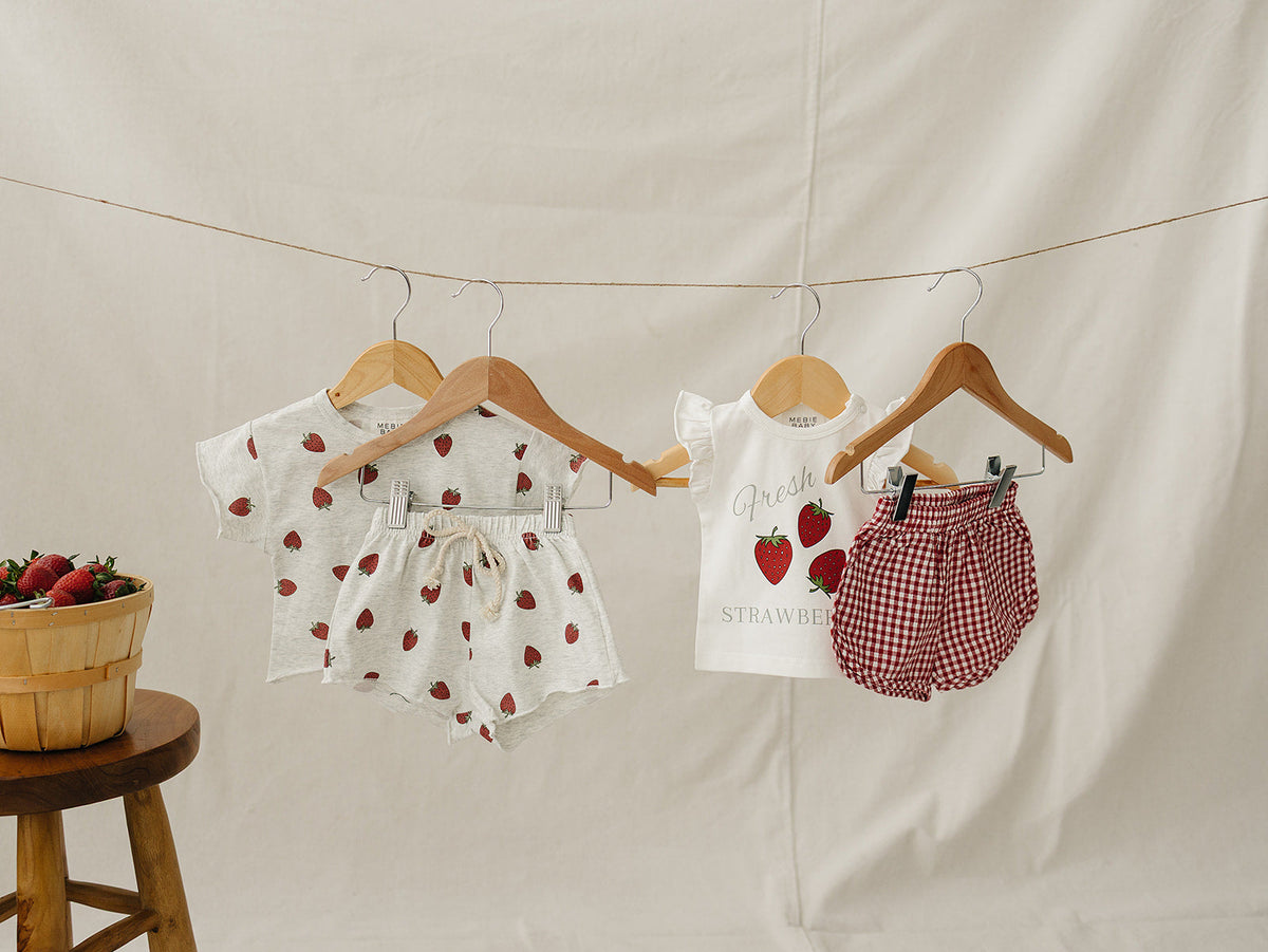 Three Little Tots Strawberry Ruffle Tee, extra product detail