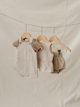 Three Little Tots Tan Stripes Peplum Set, additional view
