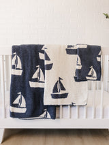 Three Little Tots Sailboat Plush Blanket, additional product photo
