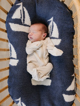 Three Little Tots Sailboat Plush Blanket, alternate angle