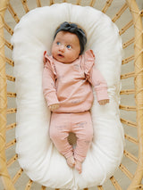 Pink Ribbon Ruffle French Terry Set