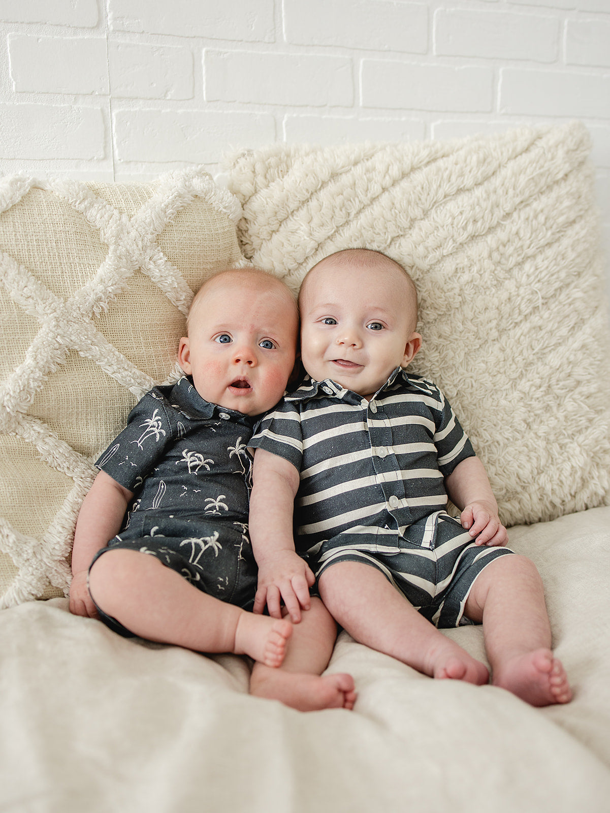 Three Little Tots Stripe Linen Button Up Shirt, additional view