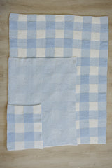 Light Blue Plaid Plush Blanket