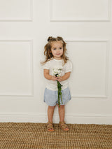 Three Little Tots White Pointelle Tee, additional product photo