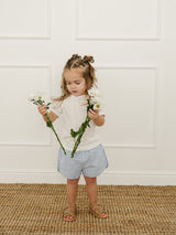 Three Little Tots White Pointelle Tee, additional view