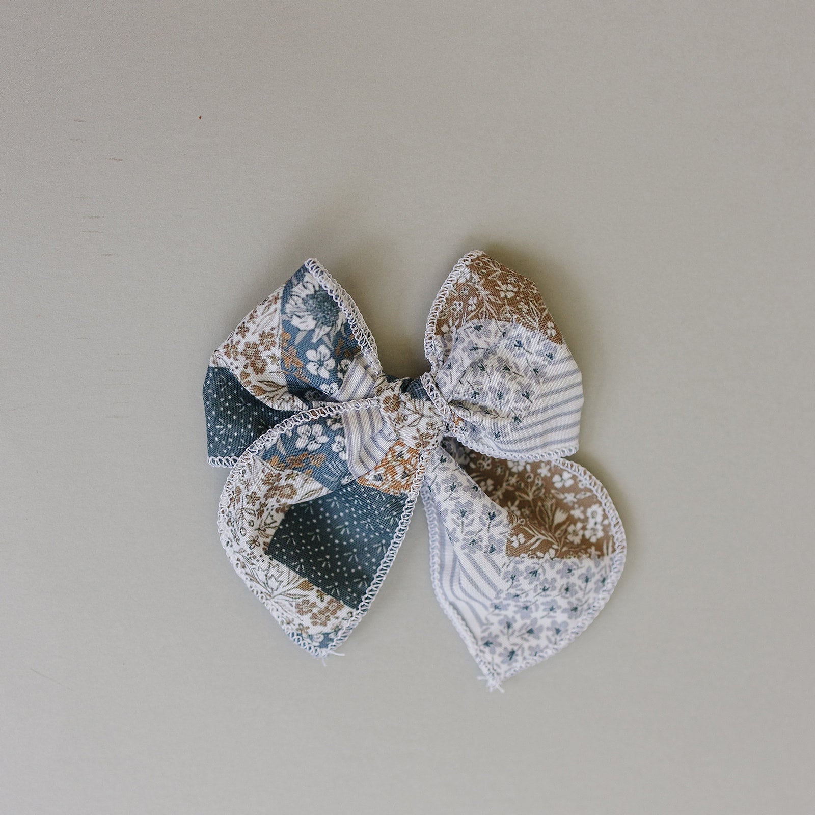 Patchwork Print Hair Bow