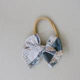 Patchwork Print Hair Bow
