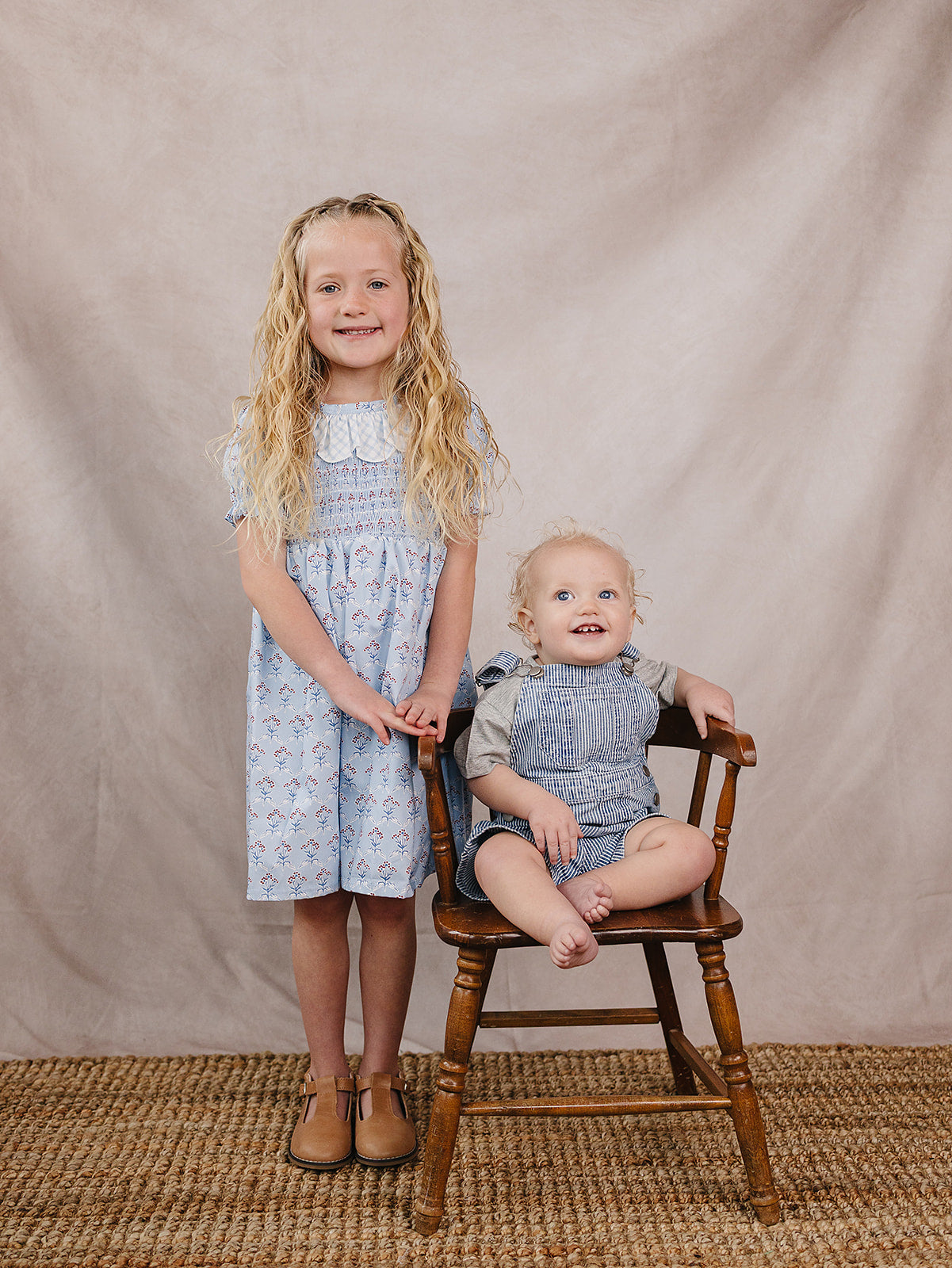 Stripe Short Overalls