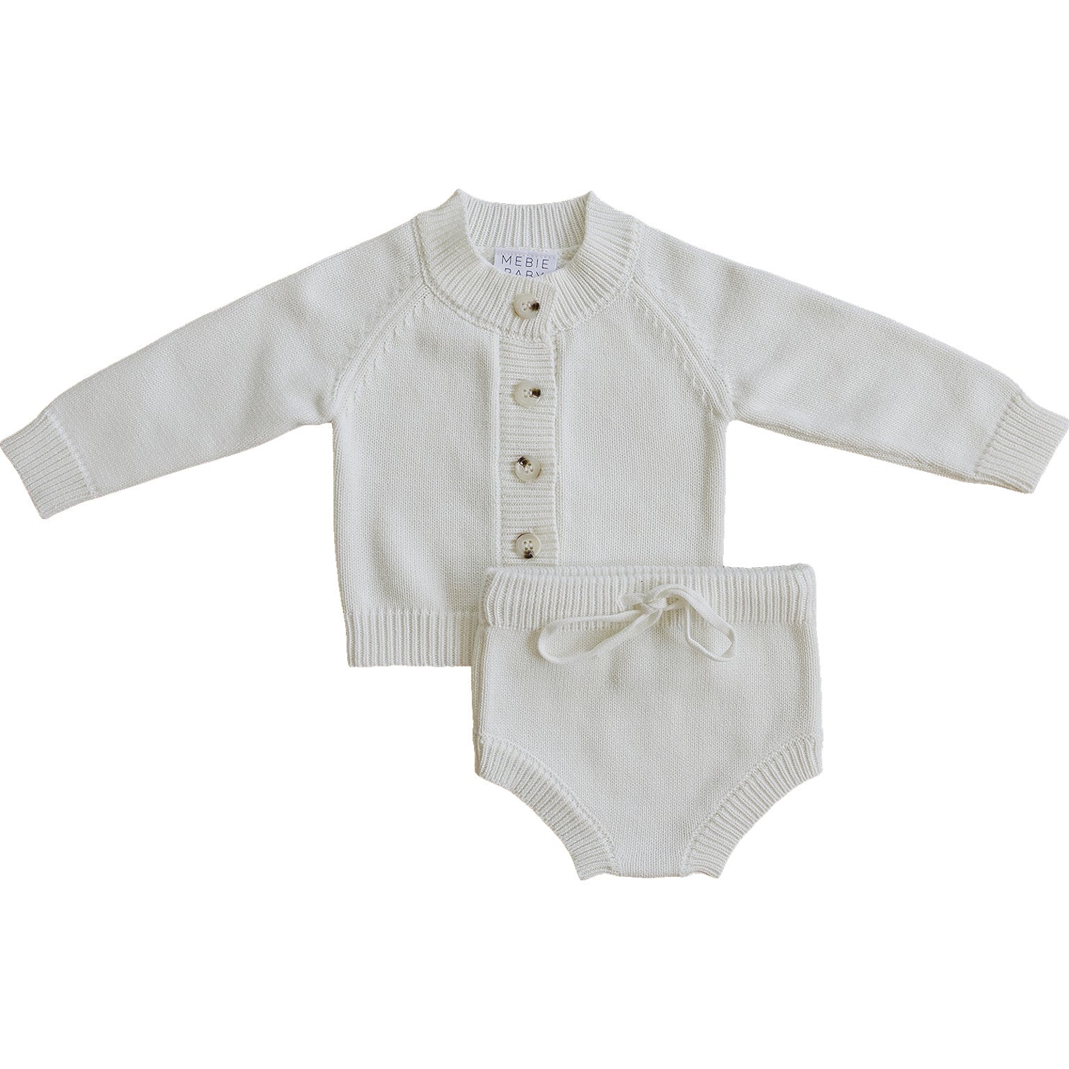 White Knit Bloomer Set