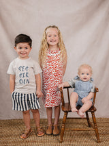 Stripe Short Overalls