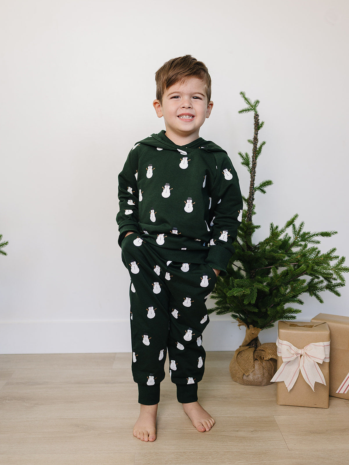 Snowman Hooded French Terry Set