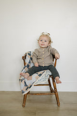 Brown Knit Button Down Cardigan