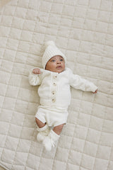 White Knit Beanie
