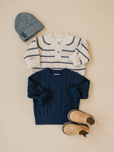 Three Little Tots Stripe Button Knit Sweater, supplementary photo