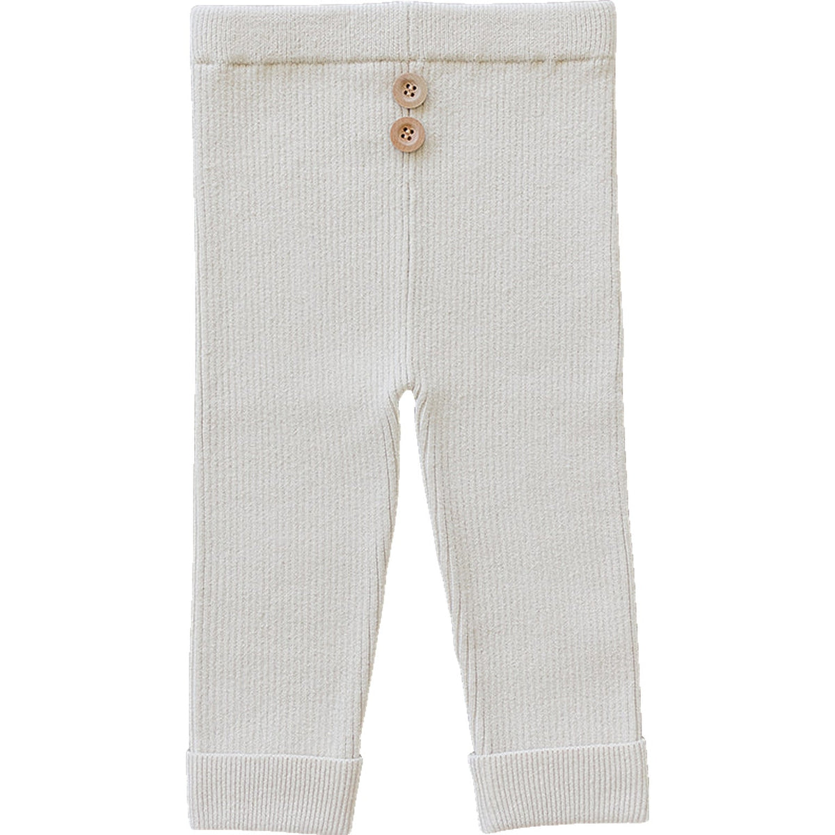 Three Little Tots Cream Knit Leggings