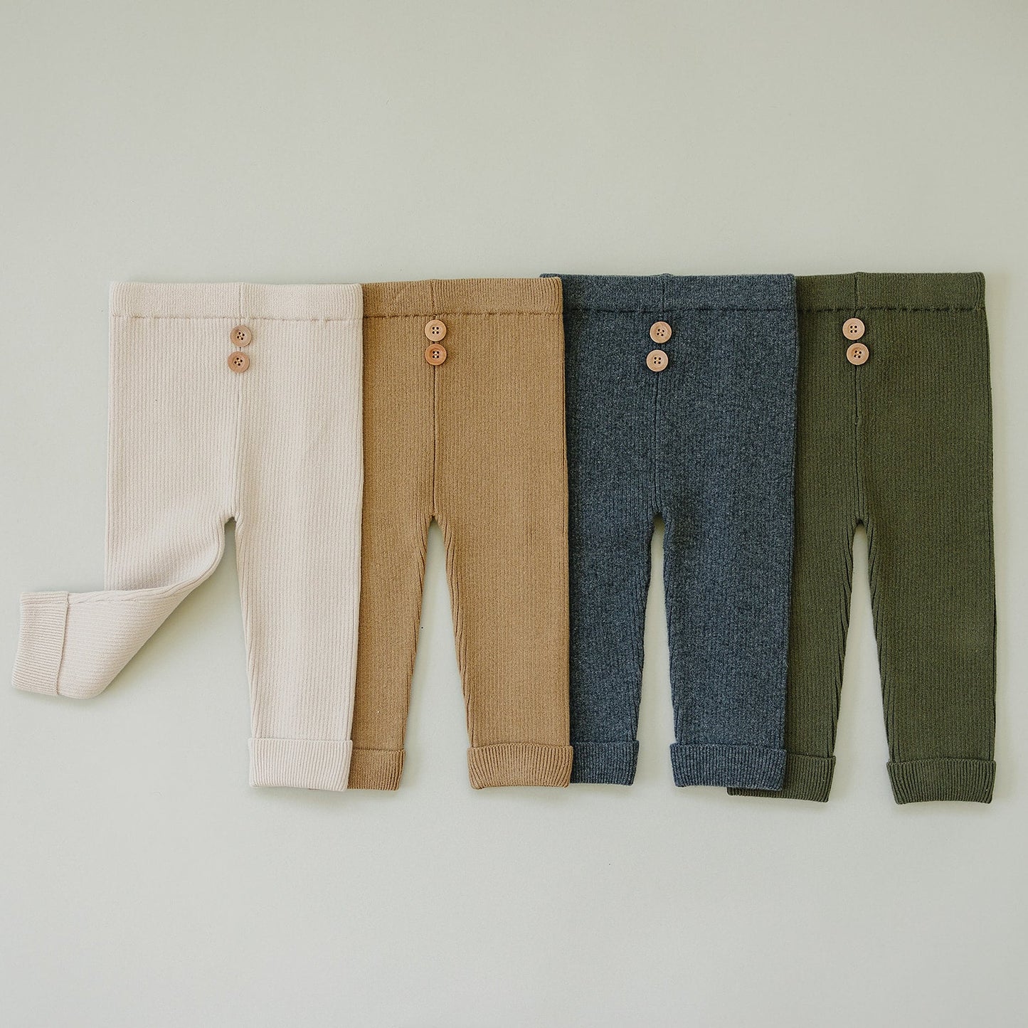 Three Little Tots Charcoal Knit Leggings, extra product detail