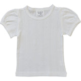 Three Little Tots White Pointelle Tee