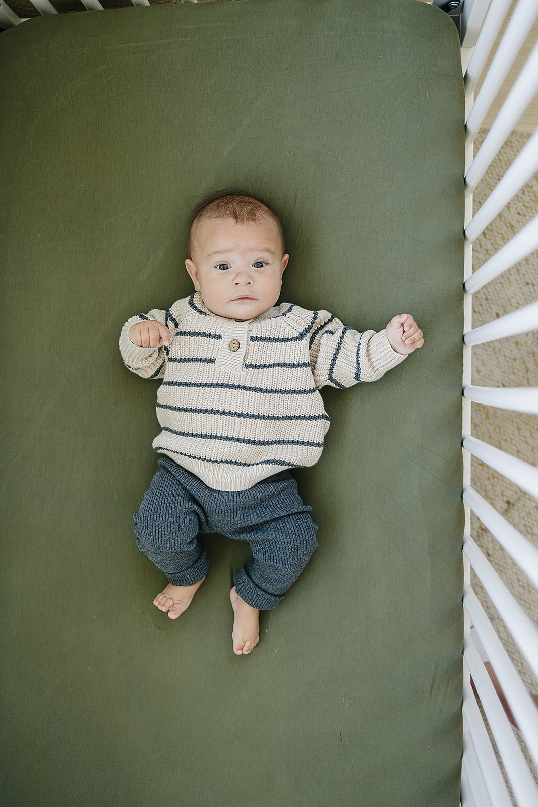 Three Little Tots Charcoal Knit Leggings, additional product photo