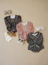 Olive Bloom Bubble Romper