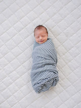 Green Stripes Muslin Swaddle Blanket