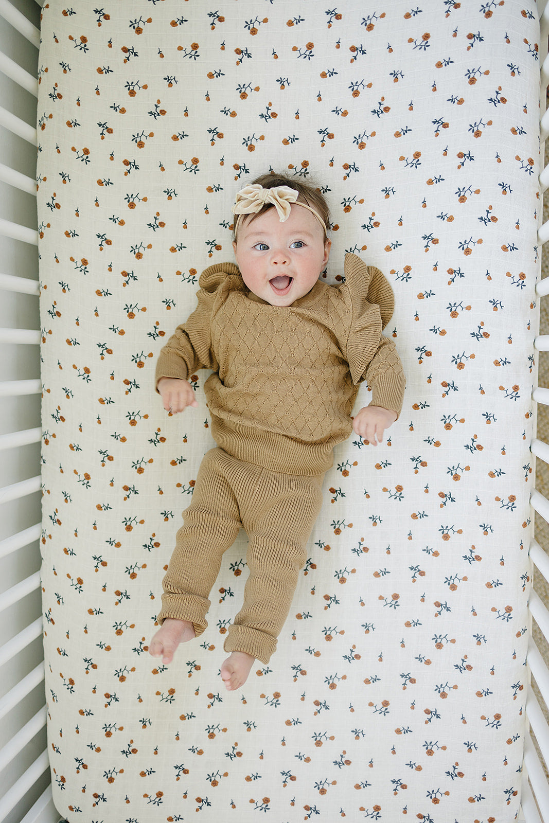 Three Little Tots Toffee Knit Leggings, additional product photo