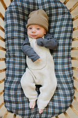Grey Knit Overalls