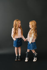 Three Little Tots Dark Wash Denim Skirt, another angle