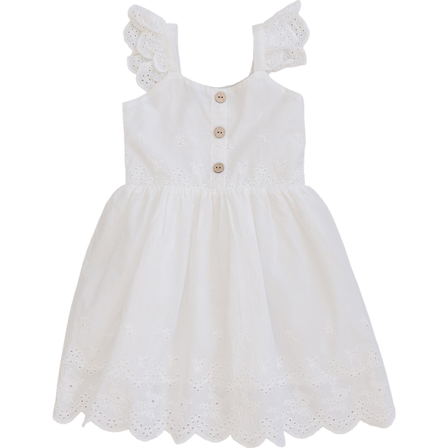 Three Little Tots White Eyelet Dress