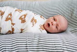 Three Little Tots Teddy Bear Swaddle Blanket, alternate angle