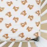 Three Little Tots Teddy Bear Muslin Crib Sheet