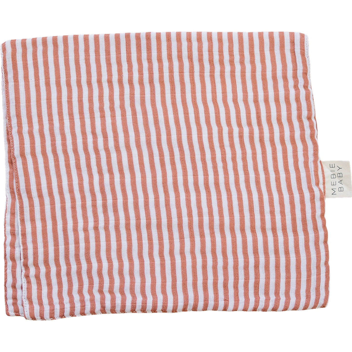 Three Little Tots Pink Stripes Muslin Burp Cloth