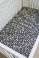 Three Little Tots Olive Bloom Muslin Crib Sheet, additional product photo