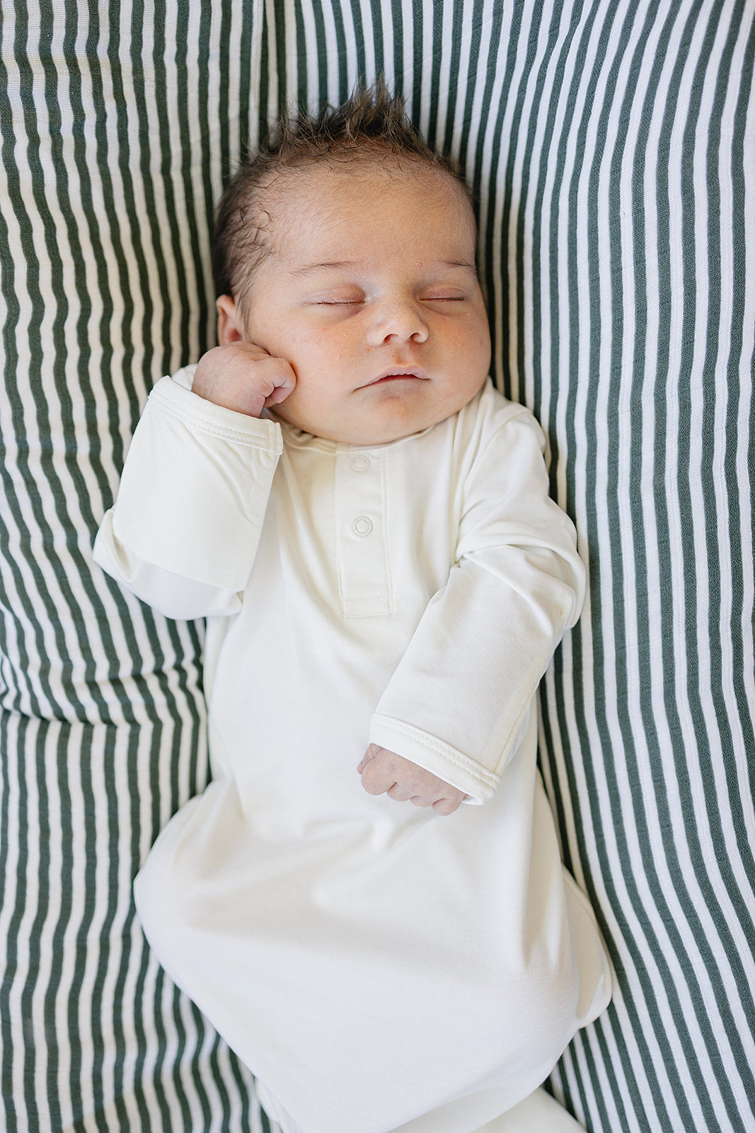 Three Little Tots White Bamboo Knot Gown, alternate angle