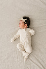 Vanilla Organic Cotton Ribbed Zipper