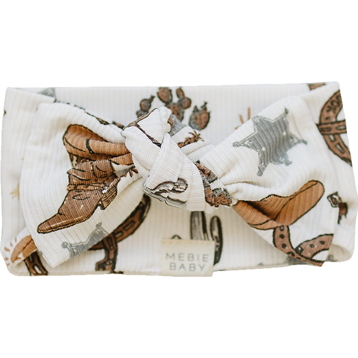 Three Little Tots Outlaw Cowboy Ribbed Bamboo Head Wrap