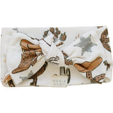 Three Little Tots Outlaw Cowboy Ribbed Bamboo Head Wrap