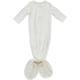Three Little Tots White Bamboo Knot Gown