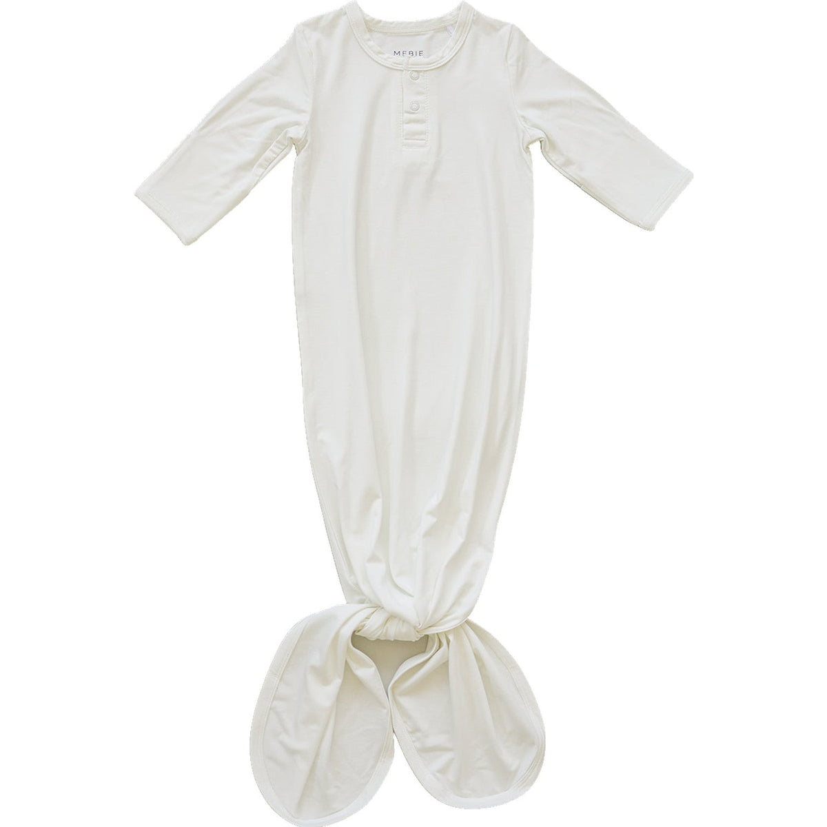 Three Little Tots White Bamboo Knot Gown
