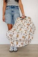 Three Little Tots Outlaw Cowboy Ribbed Bamboo Multi-Use Cover, alternate angle